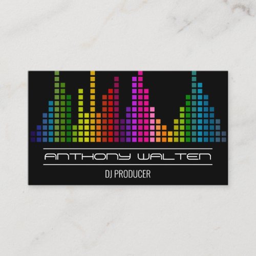 Colorful Sound Bar Equalizer Business Card