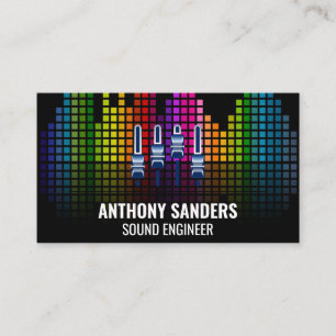 Colorful Sound Bar Equalizer Business Card