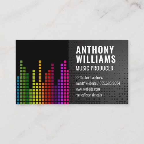 Colorful Sound Bar Equalizer Business Card