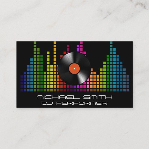 Colorful Sound Bar Equalizer Business Card