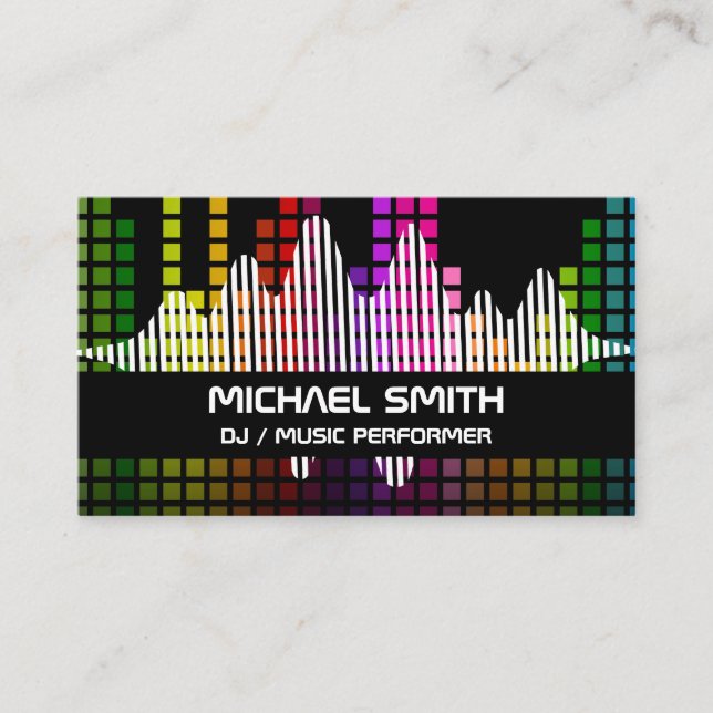 Colorful Sound Bar Equalizer | Producer Business Card (Front)