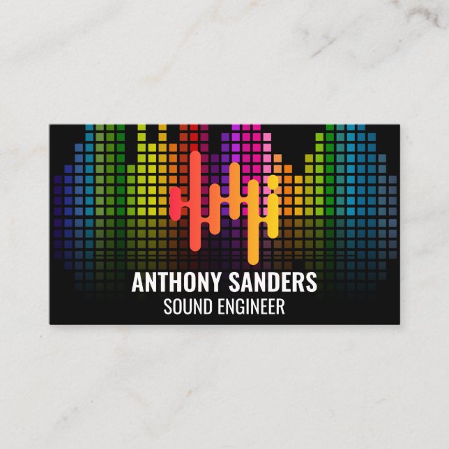 Colorful Sound Equalizer | Music Business Card (Front)