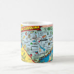Colorful South Carolina Mug<br><div class="desc">A fun vintage postcard map of South Carolina repurposed!</div>
