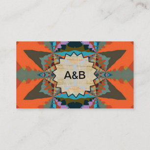Colorful South Western Geometric Pattern Business Card