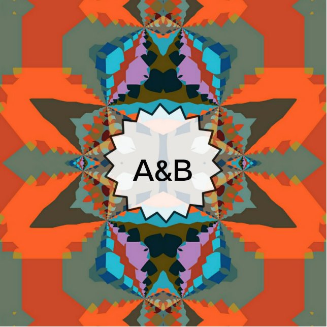 Colorful South Western Geometric Pattern Cutout (Front)