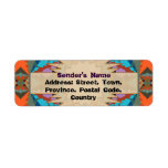 Colorful South Western Geometric Pattern Label