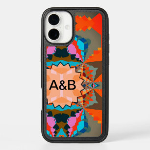 Colorful South Western Geometric Pattern iPhone 16 Plus Case