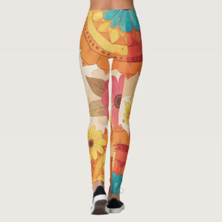 Colorful Southwest Inspired Floral Leggings