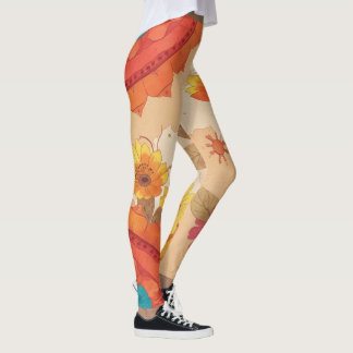 Colorful Southwest Inspired Floral Leggings