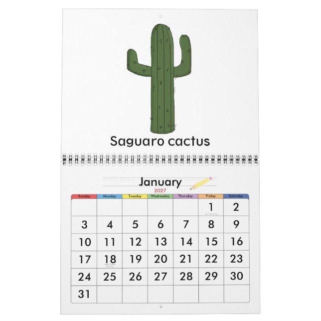Colorful Southwest Kids' Calendar (Jan 2027)
