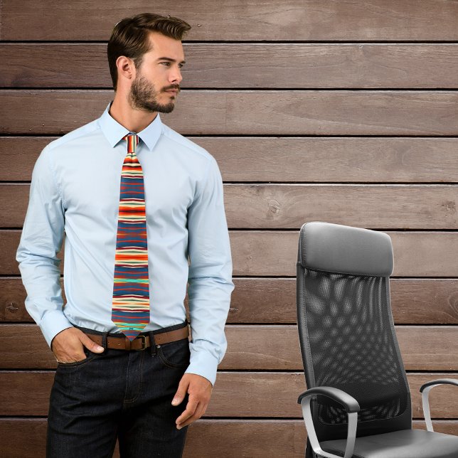 Colorful southwest motif abstract contemporary neck tie (Creator Uploaded)