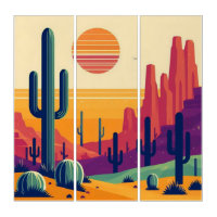 Colorful southwestern desert art