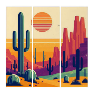 Colorful southwestern desert art
