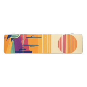 Colorful southwestern desert art beer pong table