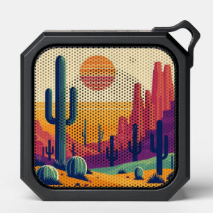 Colorful southwestern desert art bluetooth speaker
