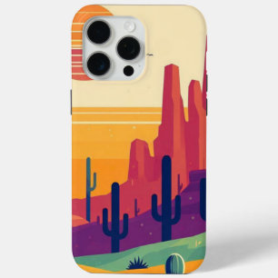 Colorful southwestern desert art iPhone 15 pro max case