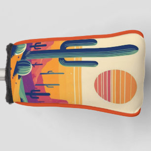 Colorful southwestern desert art golf head cover