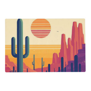 Colorful southwestern desert art placemat