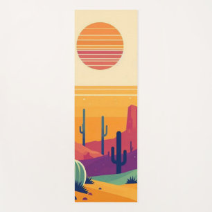 Colorful southwestern desert art yoga mat