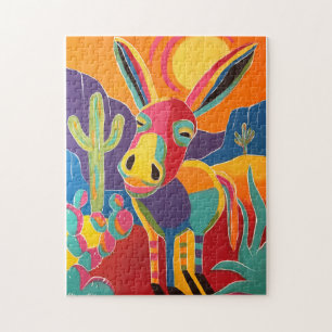 Colorful southwestern donkey puzzle