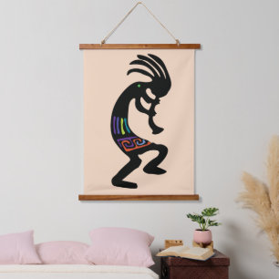 Colorful Southwestern Kokopelli Hanging Tapestry