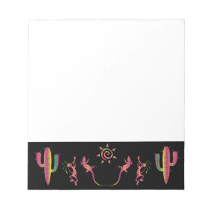 Colorful Southwestern Kokopelli Lamp Shade Notepad