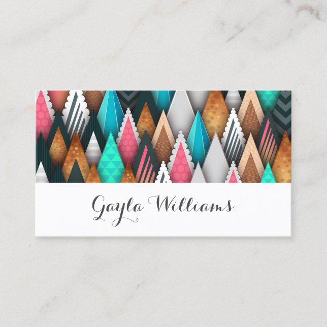 Colorful Southwestern Modern Geometric Business Card (Front)