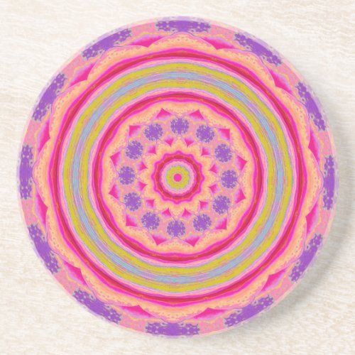 Colorful Southwestern Painted Design Coaster