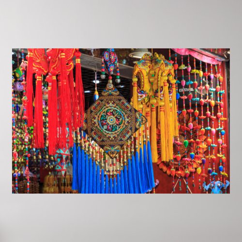 Colorful souvenirs in a shop China Poster