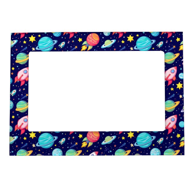 Colorful Space Cartoon Pattern Magnetic Frame (Front)
