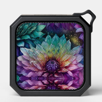 Colorful Space Dahlia Flower Bluetooth Speaker
