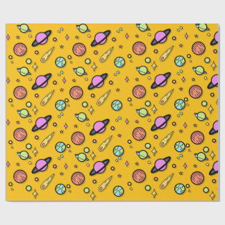 Colorful Space Doodle Wrapping Paper