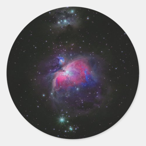Colorful Space Galaxy Stars Classic Round Sticker