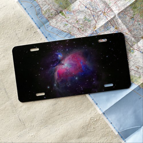 Colorful Space Galaxy Stars License Plate