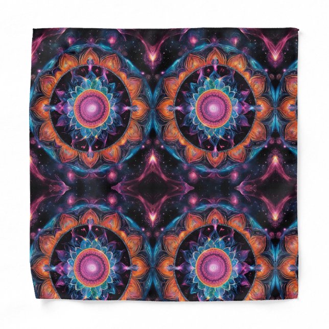 Colorful Space Mandala Bandana (Front)