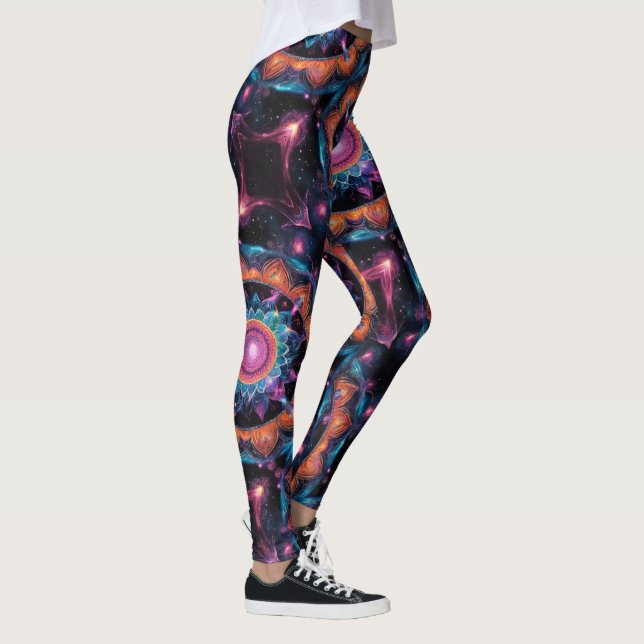 Colorful Space Mandala Leggings (Right)