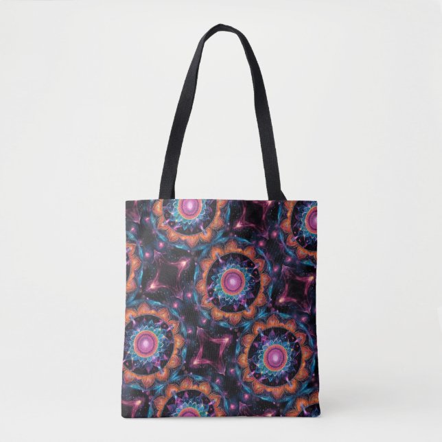 Colorful Space Mandala Tote Bag (Front)