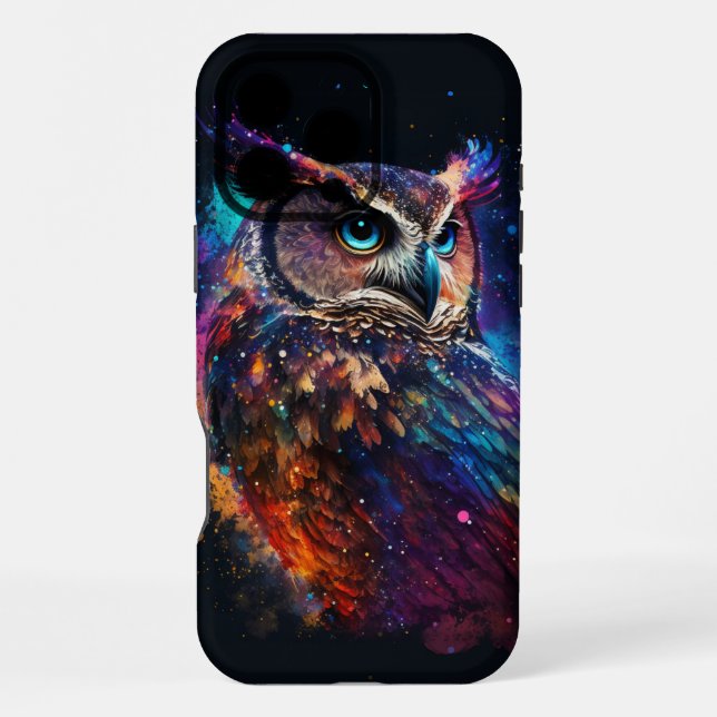 Colorful Space Owl                                 Iphone Case (Back)