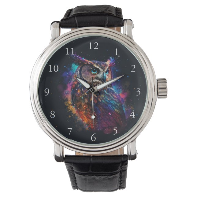 Colorful Space Owl            Watch (Front)