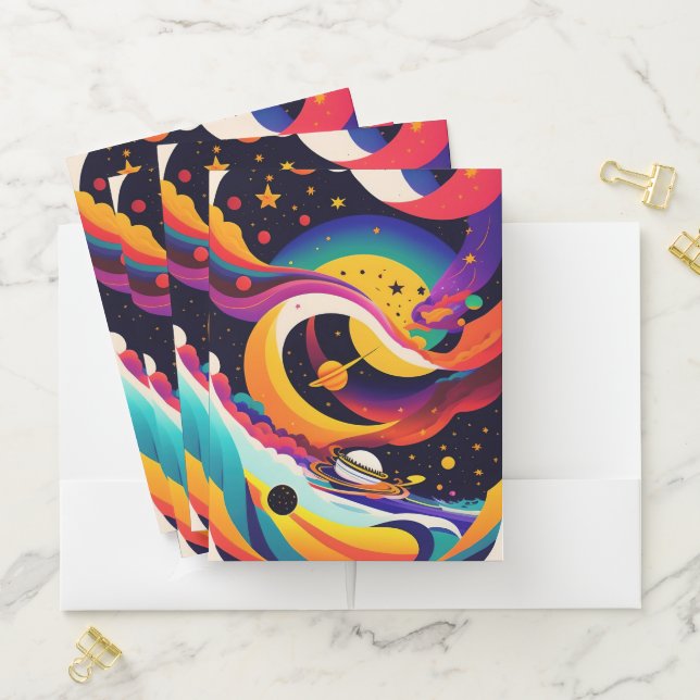 Colorful Space  Pocket Folder (In Situ)