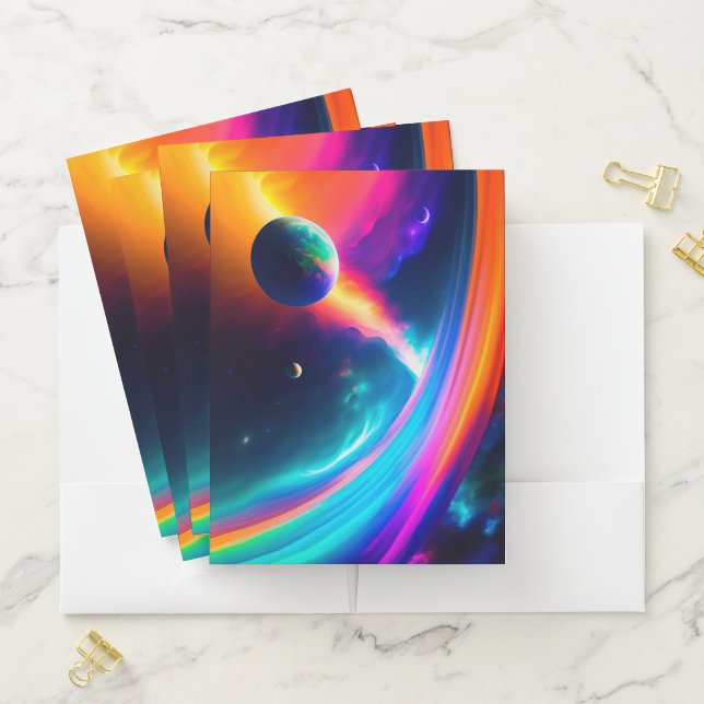 Colorful Space  Pocket Folder (In Situ)