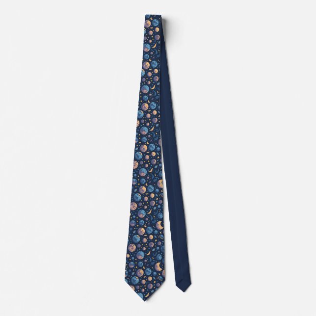 Colorful Space Themed Neck Tie (Front)
