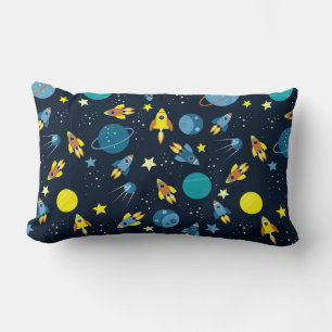 Colorful Space-Themed Pattern Lumbar Pillow