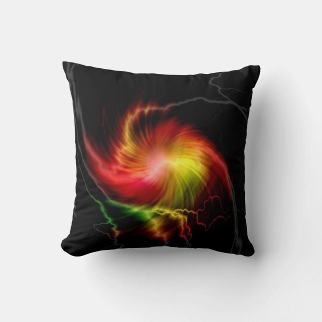 Colorful space throw pillow (Front)