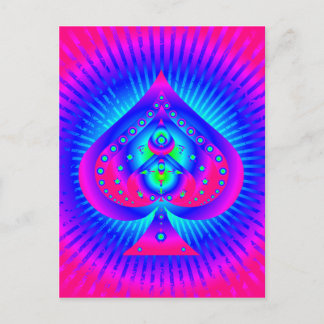 Colorful Spades Symbol Postcard