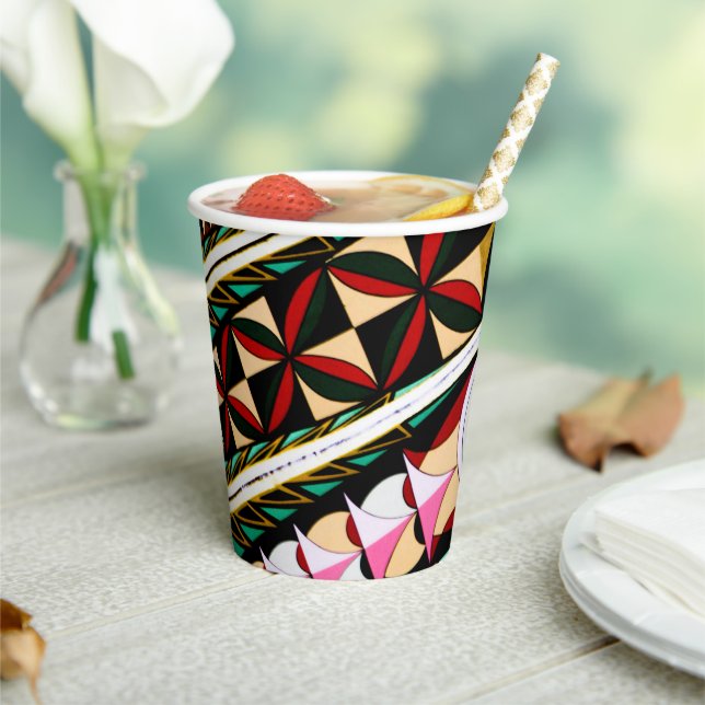 Colorful Spanish Architecture Paper Cups (Insitu)