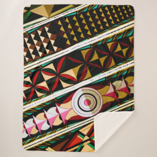Colorful Spanish Ceiling Architecture Sherpa Blanket