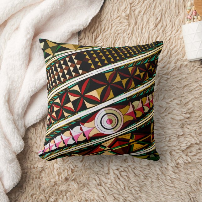 Colorful Spanish Ceiling Architecture Throw Pillow (Blanket)
