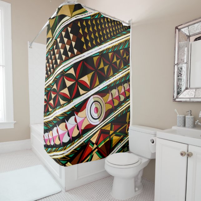 Colorful Spanish Ceiling  Shower Curtain (In Situ)