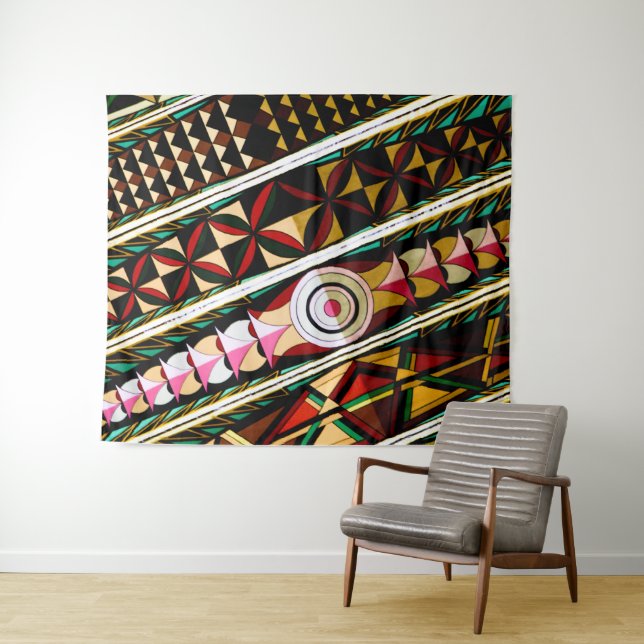 Colorful Spanish Ceiling Tapestry (In Situ (Horizontal))